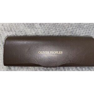 OLIVER PEOPLES LOS ANGELES SUNGLASSES LEATHER CASE ONLY BROWN MAGNETIC ENCLOSURE